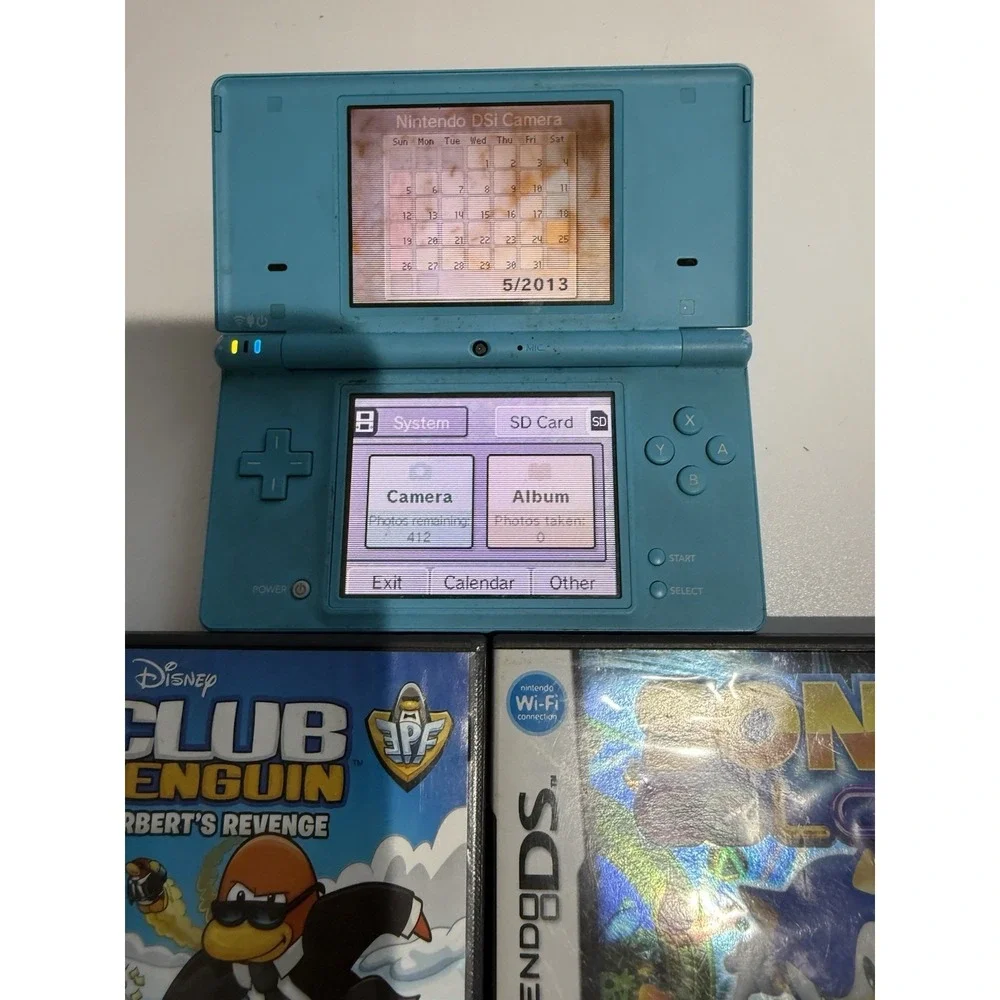 Nintendo DS Lite Console Blue & Lot Of‎ 4 Games Tested NO CHARGER